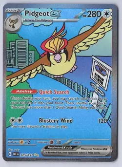 PIDGEOT EX 225/197 SIR - Obsidian Flames - Full Art - Pokemon Card TCG⭐NM/NM+⭐ - Image 1