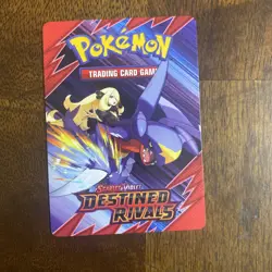 Pokemon TCG Destined Rivals Trainer Tips Art Card Ft. Cynthia & Garchomp - Image 1