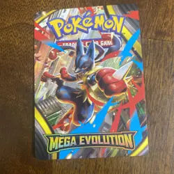 Pokemon TCG Mega Evolution Trainer Tips Art Card Mega Lucario - Image 1