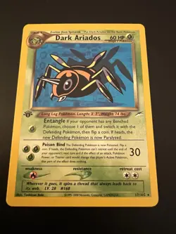 Dark Ariados 17/105 Neo Destiny 1st Edition 2002 Pokemon Card Rare NM - Image 1