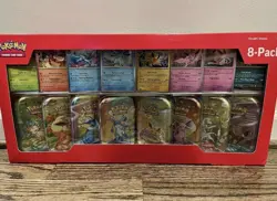 Pokemon TCG Scarlet & Violet Prismatic Evolutions Mini Tins Sealed, 8-Card - Image 1