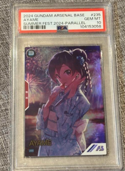 Gundam Arsenal Base Ayame Promo Parallel Card PSA 10 - Image 1