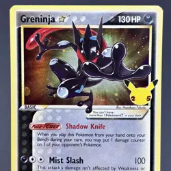 Greninja Gold Star SWSH144 Celebrations Promo Holo Pokemon Card TCG SWSH 144 - Image 3