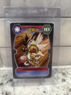 SEALED Toy Exclusive Goldramon 2002 Digimon D-Tector Card DT-59 Mega - Image 1