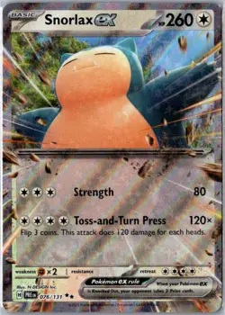 Snorlax ex 076/131 - Holo SV: Prismatic Evolutions Pokemon NM - Image 1