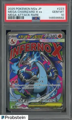 2025 Pokemon Japanese M2a #223 Mega Charizard X ex Mega Attack Rare PSA 10 #6 - Image 1