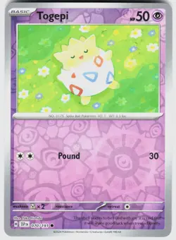 TOGEPI 070/191 - POKEMON SURGING SPARKS REVERSE HOLO - NM COMMON - Image 1