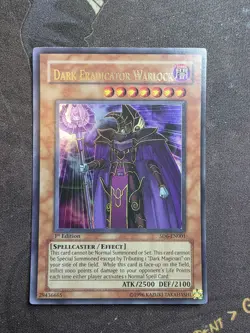 Yu-Gi-Oh Dark Eradicator Warlock SD6-EN001 Ultra Rare 1st Edition - Image 1