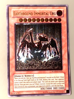 yugioh Earthbound Immortal Uru SOVR-EN025 Unlimited Ed Ultimate Rare near mint! - Image 1