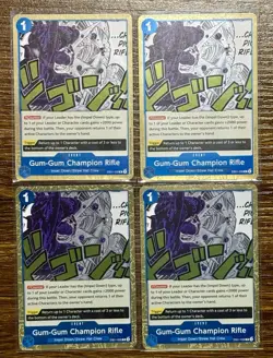 ONE PIECE TCG: GUM-GUM CHAMPION RIFLE Extra Booster EB01-028 Rare x4🔥 - Image 1