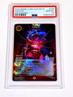 Disney Lorcana Whispers in the Well - Goliath Enchanted Foil #238/204 PSA 10 GEM - Image 1