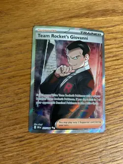 Pokemon TCG Card Team Rocket's Giovanni 225/182 Destined Rivals Ultra Rare NM - Image 1