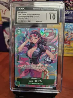 2025 ONE PIECE JPN PROMO CARD MINI-TIN VOL.2 #P-111 NICO ROBIN CGC 10 - Image 1