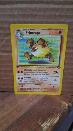 Pokemon TCG Primeape Jungle Card 43/64 1st Edition Uncommon Italian 1999 - Image 1