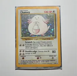 The Pokemon Company Chansey Holo Rare 120 HP Base Set Pokemon Card 3/102 1999 - Image 1