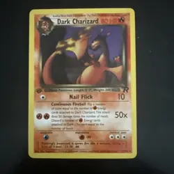 Vintage 2000 Pokemon 1st Edition Dark Charizard 21/82 Non Holo Card Lp-nm - Image 1