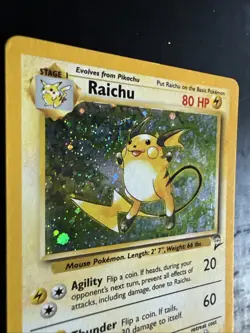 Pokemon TCG Raichu #16 Base Set 2 Vintage Holo LP + - Image 2