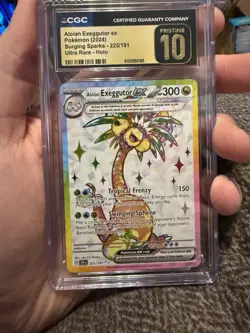 Alolan Exeggutor 225/191 CGC Pristine 10 Pokemon Surging Sparks - Image 1