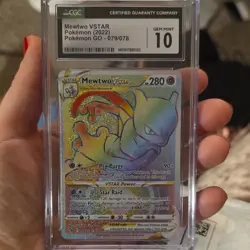 Pokemon TCG MEWTWO VSTAR #079/078 Secret Rare Holo CGC GRADED GEM MOUNT 10 - Image 1