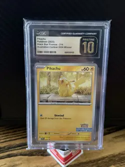 CGC Pristine 10 2025 Pokemon TCG SV Promo Pikachu 214 SP Contest 2024 English - Image 1