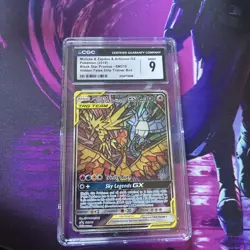 2019 POKEMON BLACK STAR PROMOS #SM210 MOLTRES & ZAPDOS & ARTICUNO GX CGC 9 - Image 1