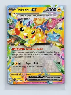 Pikachu ex 057/191 Double Rare Surging Sparks Pokemon Near Mint - Image 1