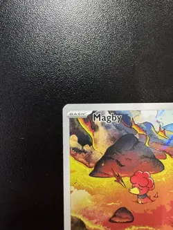 Pokemon Magby 186/182 SV04: Paradox Rift Illustration Rare Full Art Holo 30 HP - Image 3
