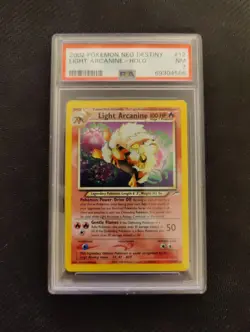 Pokemon Neo Destiny 1st Edition Light Arcanine Holo Rare Card PSA 7 - Image 1