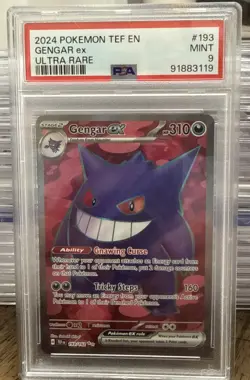 2024 Pokemon Temporal Forces Gengar ex #193/162 PSA 9 - Image 1