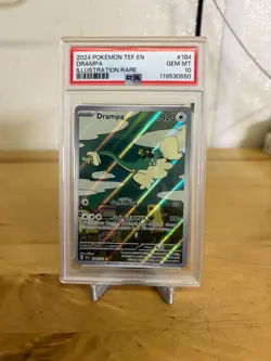 Pokemon 2024 Drampa 184/162 Illustration Rare Temporal Forces GEM MINT PSA 10 - Image 1