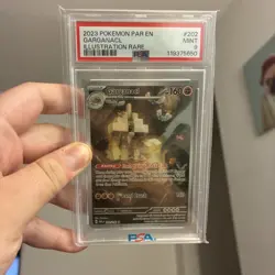 Pokemon 2023 Paradox Rift Illustration Rare Full Art GARGANACL #202 PSA 9 Mint - Image 1