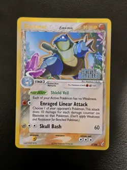 Pokemon TCG STAMPED Blastoise Rev Holo Crystal Guardian 2/100 NM *CREASE* - Image 1