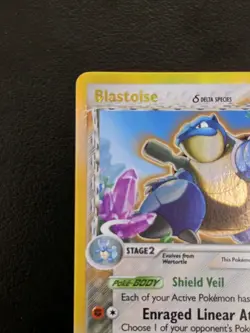 Pokemon TCG STAMPED Blastoise Rev Holo Crystal Guardian 2/100 NM *CREASE* - Image 2