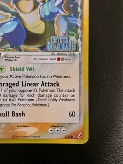 Pokemon TCG STAMPED Blastoise Rev Holo Crystal Guardian 2/100 NM *CREASE* - Image 4