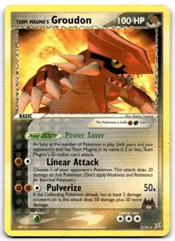 Team Magma's Groudon (EX Team Magma vs Team Aqua) 9/095 Pokemon HP - Image 1