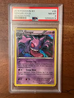 Pokemon TCG X&Y: GENERATIONS - GENGAR Rare Holo #35 - PSA Grade 8 (2016) - Image 1