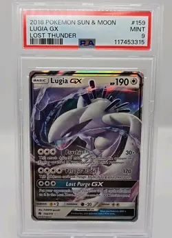 2018 Pokemon Sun & Moon Lost Thunder #159 Lugia GX PSA 9 Mint - Image 1