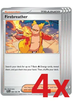 4x Firebreather 089/094 Pokemon TCG Playset ME02: Phantasmal Flames - Image 1