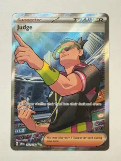 Pokemon TCG - Judge - Destined Rivals 222/182 Full Art Trainer Holo - Image 1