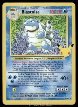 Blastoise 2/102 Classic Collection Celebrations: Pokemon NM - Image 1