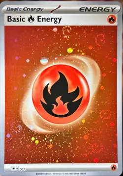 Pokemon 151 Holo Fire Energy FIVE Swirls 🌀 Galaxy Cosmo Foil (5 Swirls) NM 🔥 - Image 1