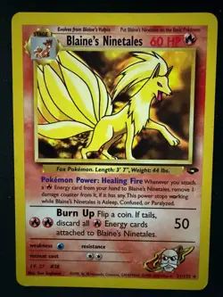 Blaine's Ninetales - 2000 Pokemon Gym Challenge - 21/132 Vintage WOTC - Image 1