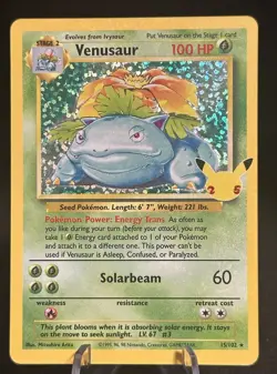Venusaur 15/102 Celebrations: Classic Collection Holo Pokemon - Image 1