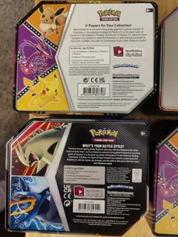 Lot of 4 EMPTY Pokemon Power Tins - Image 4
