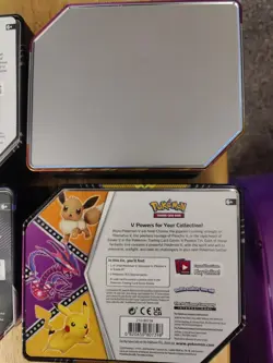 Lot of 4 EMPTY Pokemon Power Tins - Image 5