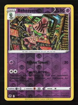 Beheeyem 080/195 Shinji Kanda Reverse Holo Pokemon TCG SWSH12: Silver Tempest LP - Image 1