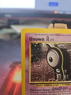 Pokemon TCG Unown a 14/75 Neo Discovery Unlimited Holo Rare WOTC LP - Image 2