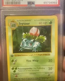 1999 Pokemon Game ' Ivysaur ' 1st Edition PSA 7 Near Mint - Image 2
