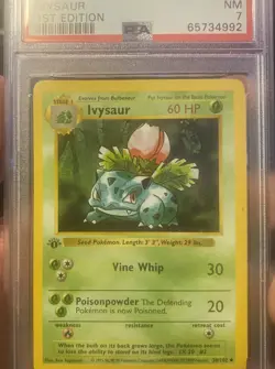 1999 Pokemon Game ' Ivysaur ' 1st Edition PSA 7 Near Mint - Image 3