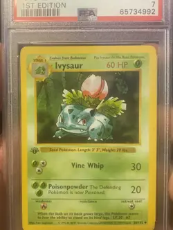 1999 Pokemon Game ' Ivysaur ' 1st Edition PSA 7 Near Mint - Image 4